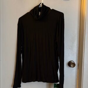HALARA Black Long Sleeve Turtleneck Top